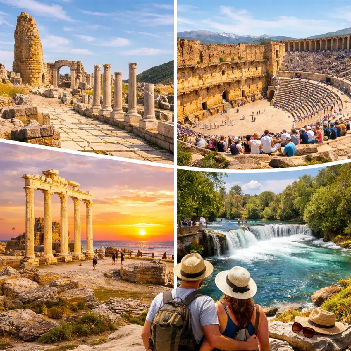 Perge Aspendos Side Manavgat Şelalesi Turu 2026: Antalya’da Tarih ve Doğayı Bir Arada Keşfedin