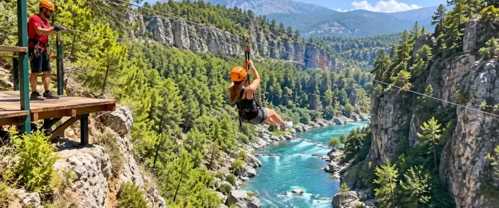 Kemer Çıkışlı Rafting + Zipline Turu 